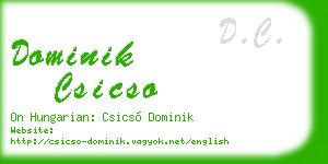dominik csicso business card